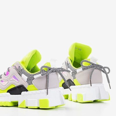 Neon green women's sports shoes Crazy - Footwear