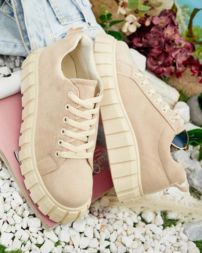 Royalfashion Women's sports shoes on platform moon