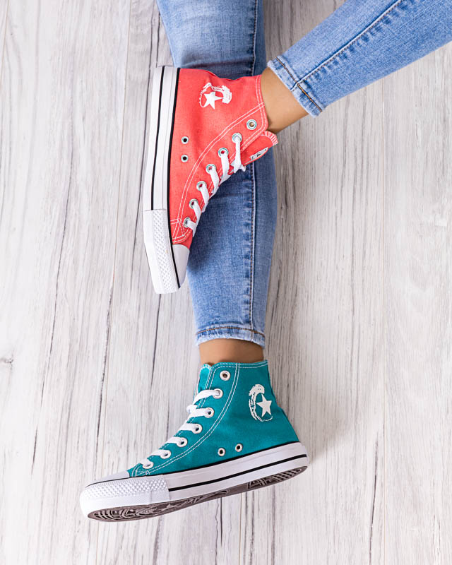 Women's high-top Garet coral sneakers - Footwear