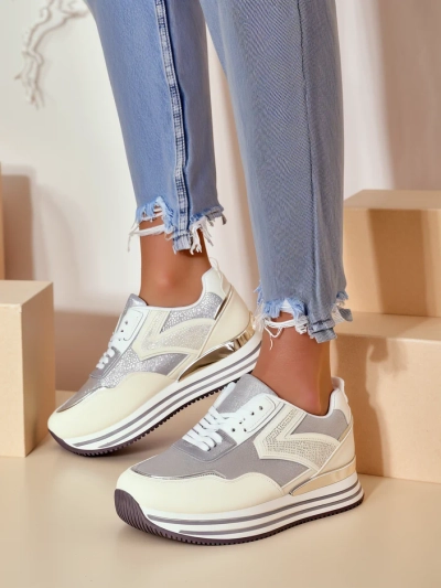 Royalfashion Women's Sneakers with Glitter Borovis