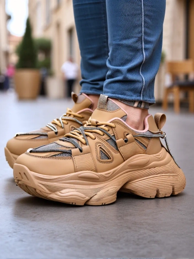 Royalfashion Women's Sneakers on a Thick Sole Reterri