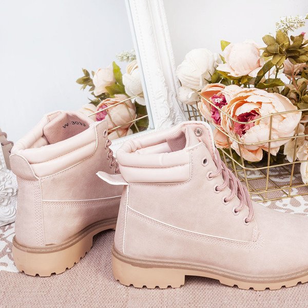 Różowe trapery damskie Sytta - Obuwie