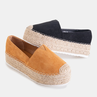 Women's brown espadrilles on the Erolova platform - Shoes