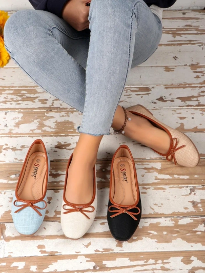 Royalfashion Women's ballet flats with glitter and a bow Aramie