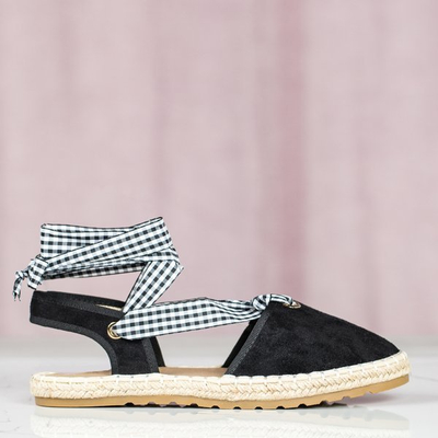 Black espadrilles with open heel Papavero - Footwear
