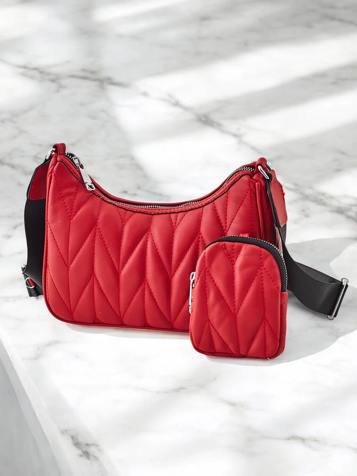 Royalfashion Small women's quilted handbag with a wallet