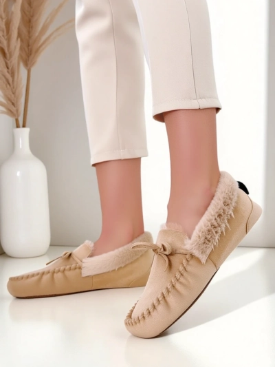 Royalfashion Women's moccasins with fur Ahtikes