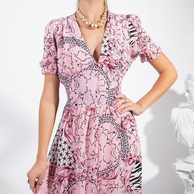 Rozā sieviešu maxi kleita - Apģērbs