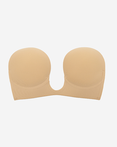 Бежевый женский самоклеящийся бюстгальтер-балконет