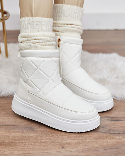 Royalfashion White women's boots a'la snow boots Kacecica