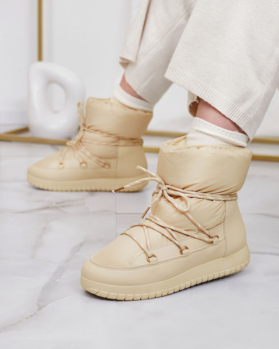 Royalfashion Sieviešu sniega zābaki bēšā krāsā Iredas