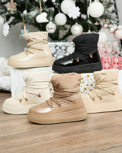 Royalfashion Sieviešu sniega zābaki gaiši brūnā krāsā Dabenda