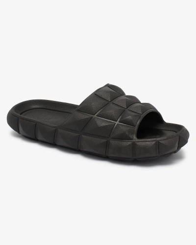 Royalfashion Women's flip-flops with embossing in black Ambeha