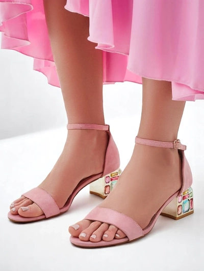 Женские сандалии Royalfashion с декоративным каблуком Ballou