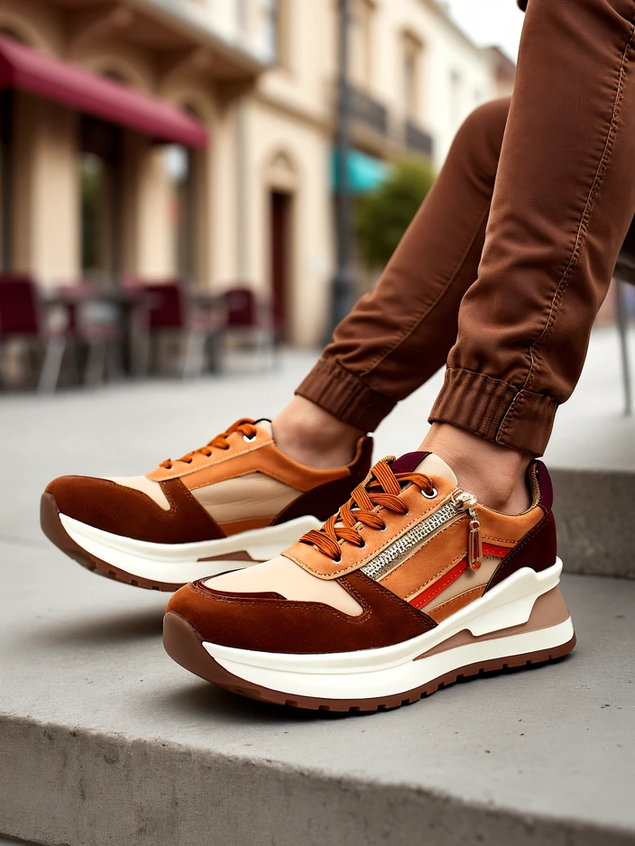 Женские спортивные туфли Royalfashion с скрытой танкеткой Bessase