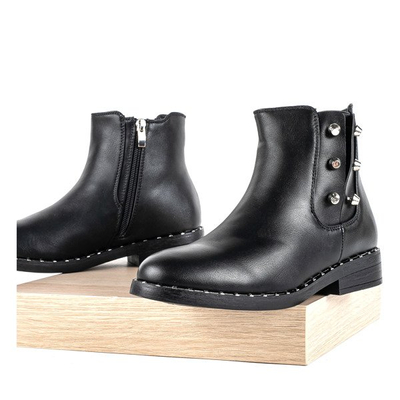 Black boots with metallic accents Waldi - Footwear