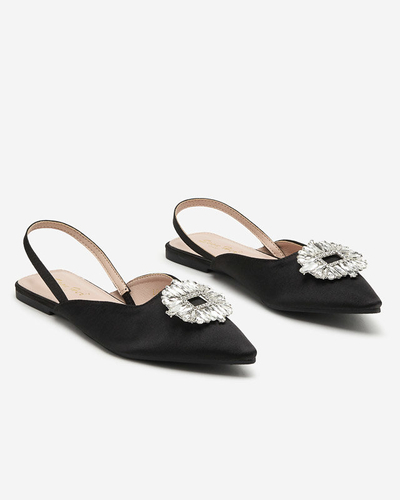 Black Etalli ballerina slippers. Footwear