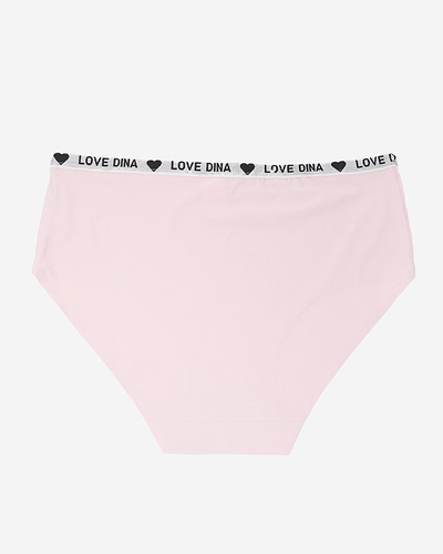 Pink women's knickers with decorative stripes - Underwear