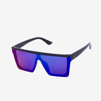 Navy Blue Ladies Square Holographic Sunglasses - Accessories