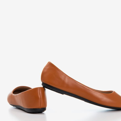 Brown eco-leather ballerina Falo - Footwear 1