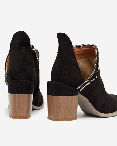 Black women's insulated boots on a post Mukis - Footwear