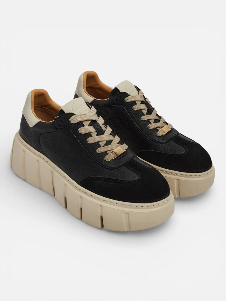 Taures Women's Natural Leather Sport Sneakers