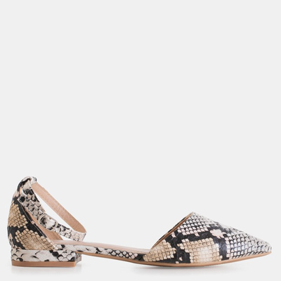 Beige women's ballerinas a'la snake skin Losetsa - Footwear
