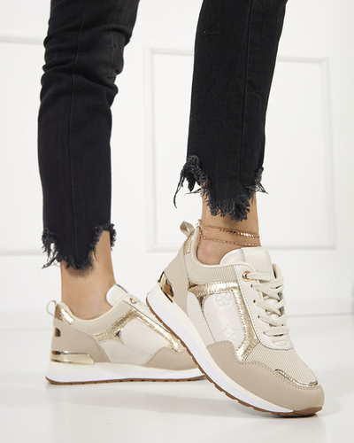 Beige women's sports shoes Nakobi - Footwear
