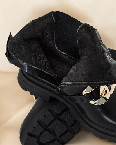 Женские сапоги Royalfashion Romur из искусственной кожи. Высокие женские сапоги из экологической кожи. Модель застегивается на молнию, внутри подкладка из теплого тканевого материала, подошва резиновая. Дополнительно есть гибкий вставка на боковой стороне