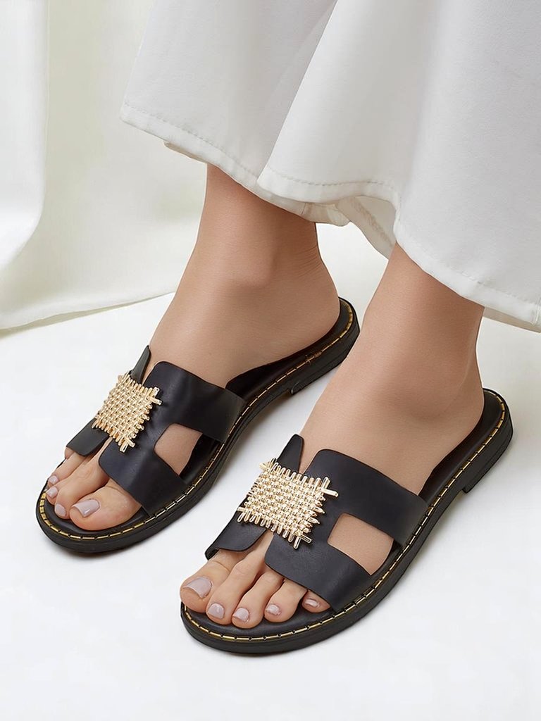 Royalfashion Women's embellished slides Crattes