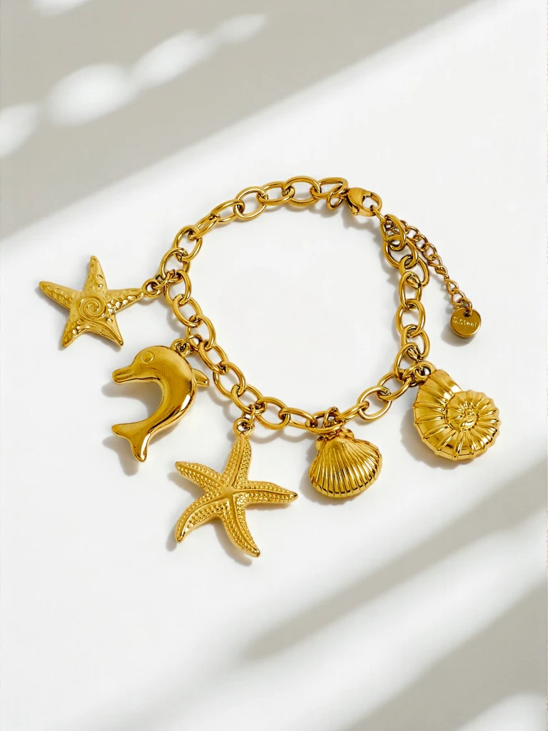 Naszyjnik Solaria Lunae Aurelia –z charmsami słońce i księżyc