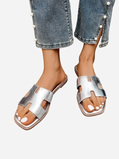 Royalfashion Sieviešu plakanas zoles flip-flopi Eval