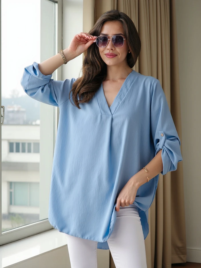 Royalfashion Long women's oversized shirt