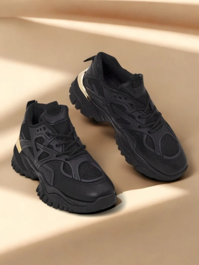 Stilosa Luma Czarne Sneakersy Damskie z Ekologicznej Skóry