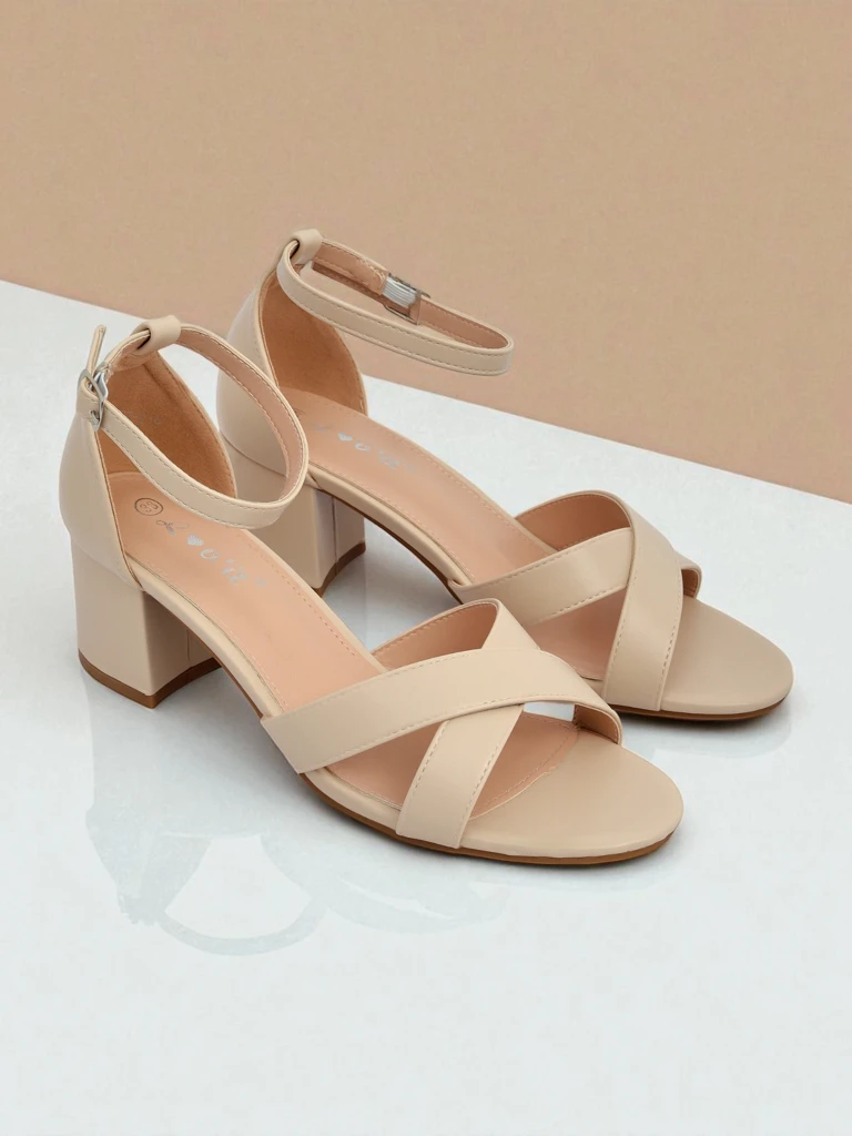 Royalfashion Sieviešu sandales ar zemu blokpapēdi Eleganza Strap