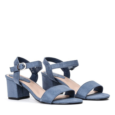 Blue sandals on the Sula pillar - Footwear 1
