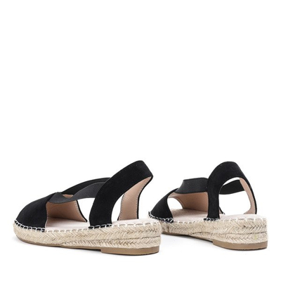 Black sandals a'la espadrilles on the Motilla platform - Footwear