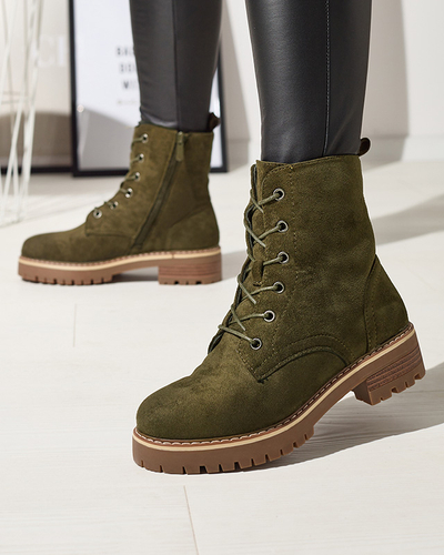 Green women's trapper boots Priviea - Footwear