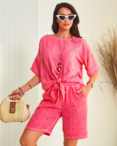 Royalfashion Kokvilnas un lina sieviešu oversize komplekts