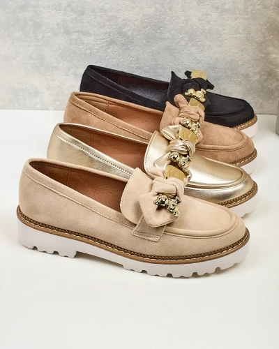 Royalfashion Women's moccasins with bow Ezizer