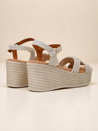 Royalfashion Sieviešu platformenes sandales, pītas, Sunny Day