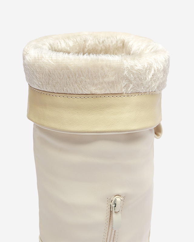 Krēmkrāsas sieviešu Astaroth zābaki līdz ikru vidum - Apavi