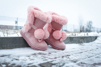 Pink Bobo snow boots with pompoms - Footwear