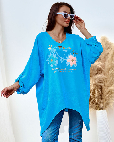 Royalfashion Longer Women's Print Blouse