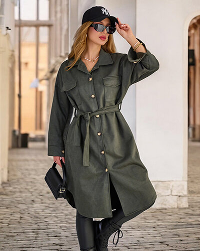 Royalfashion Women's Shirt Type Coat