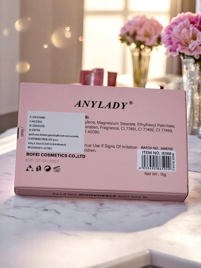 ANYLADY 15 acu ēnu palete ar spīdumu un matētu efektu Ruby Glamour