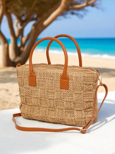 Royalfashion Large Straw Women's Bag Aureliana Savio