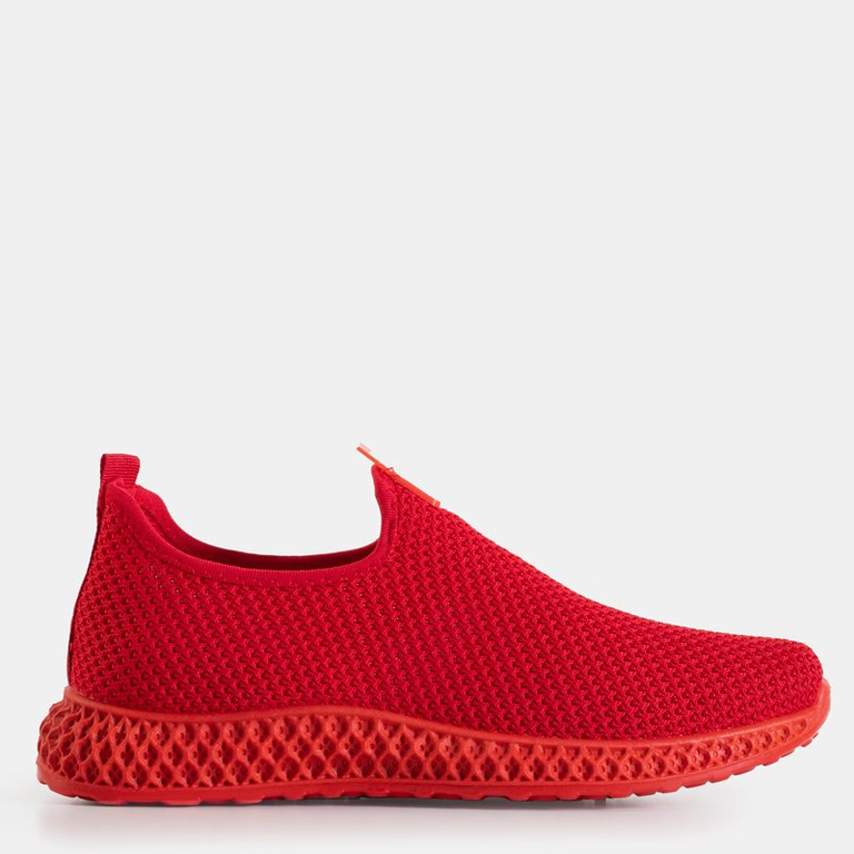 Red sports slip on shoes for men Galant - Footwear