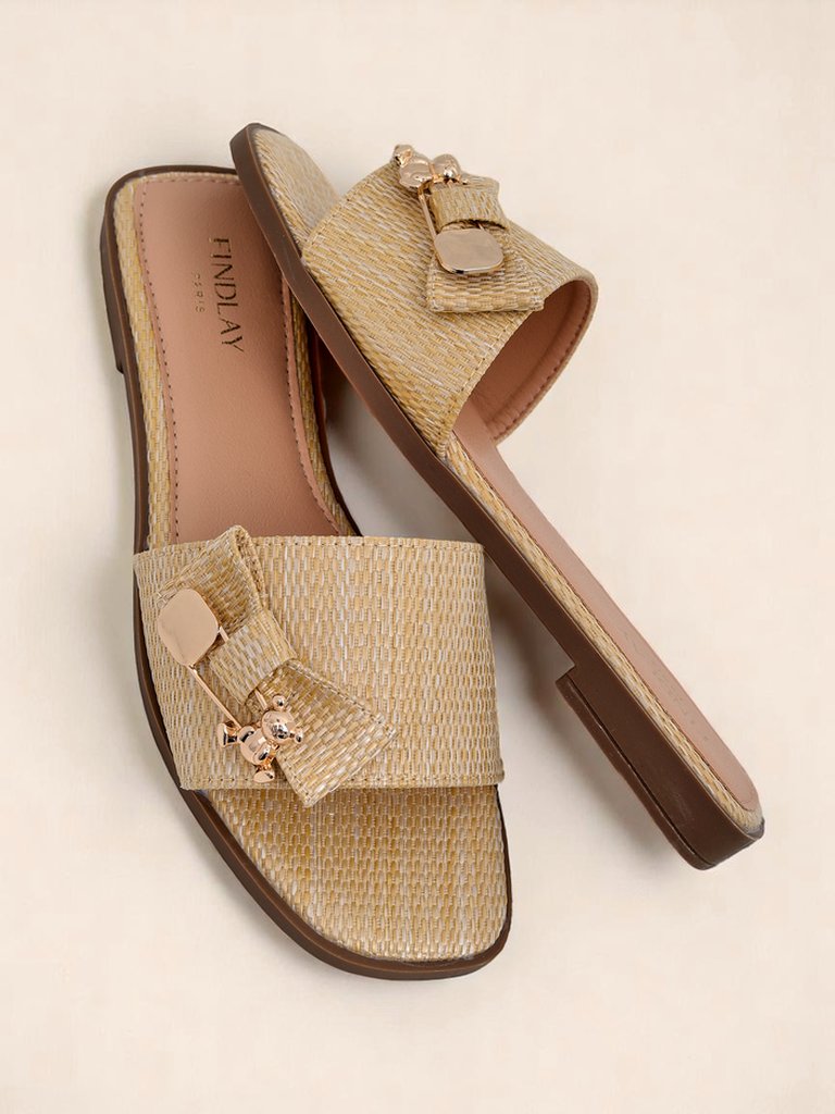 Royalfashion Женские шлепанцы из соломы Сандалии Aurelia