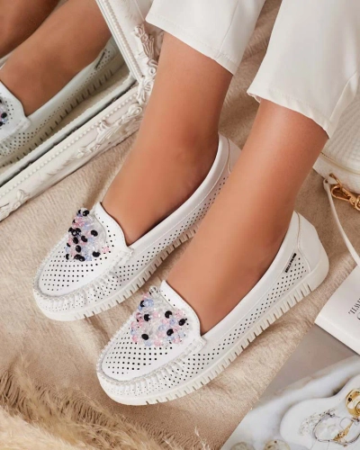 Royalfashion Женские ажурные мокасины из бисера Namis